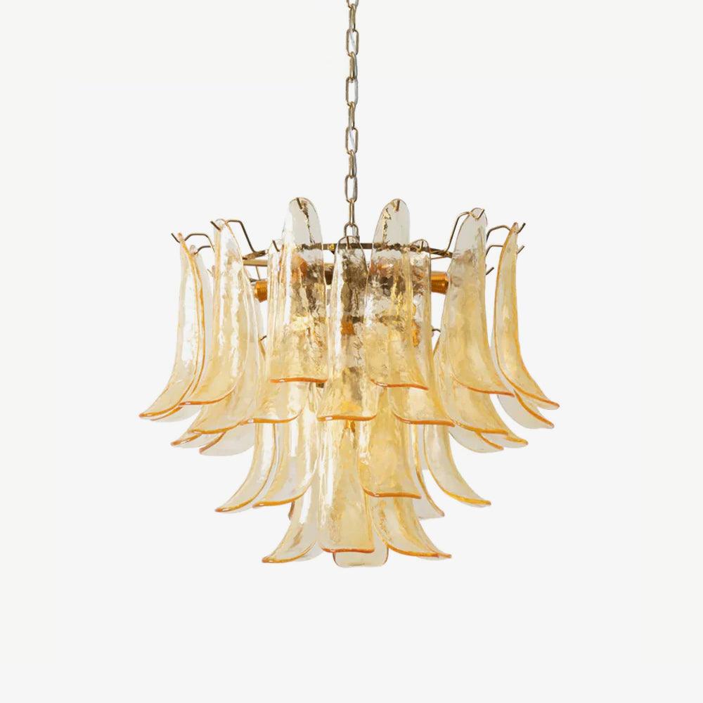 Glass Leaf Cascade Chandelier Chandelier