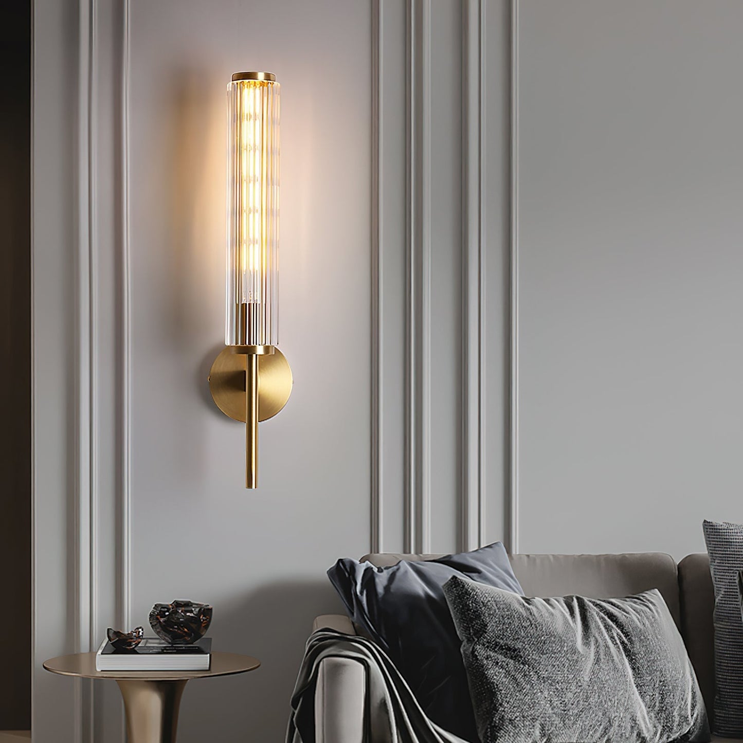Glass Linear Brass Wall Light Wall lamp