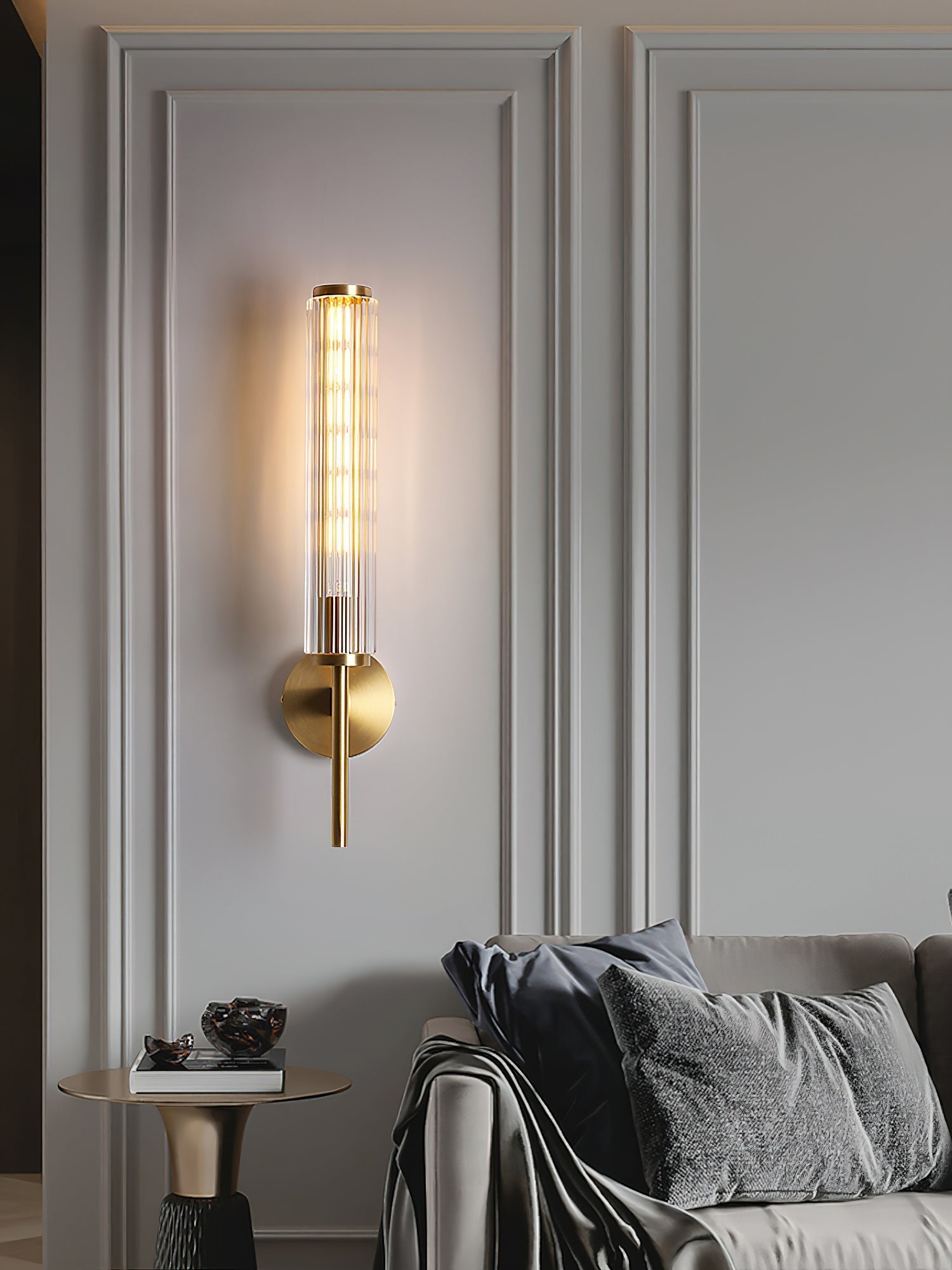 Glass Linear Brass Wall Light Wall lamp