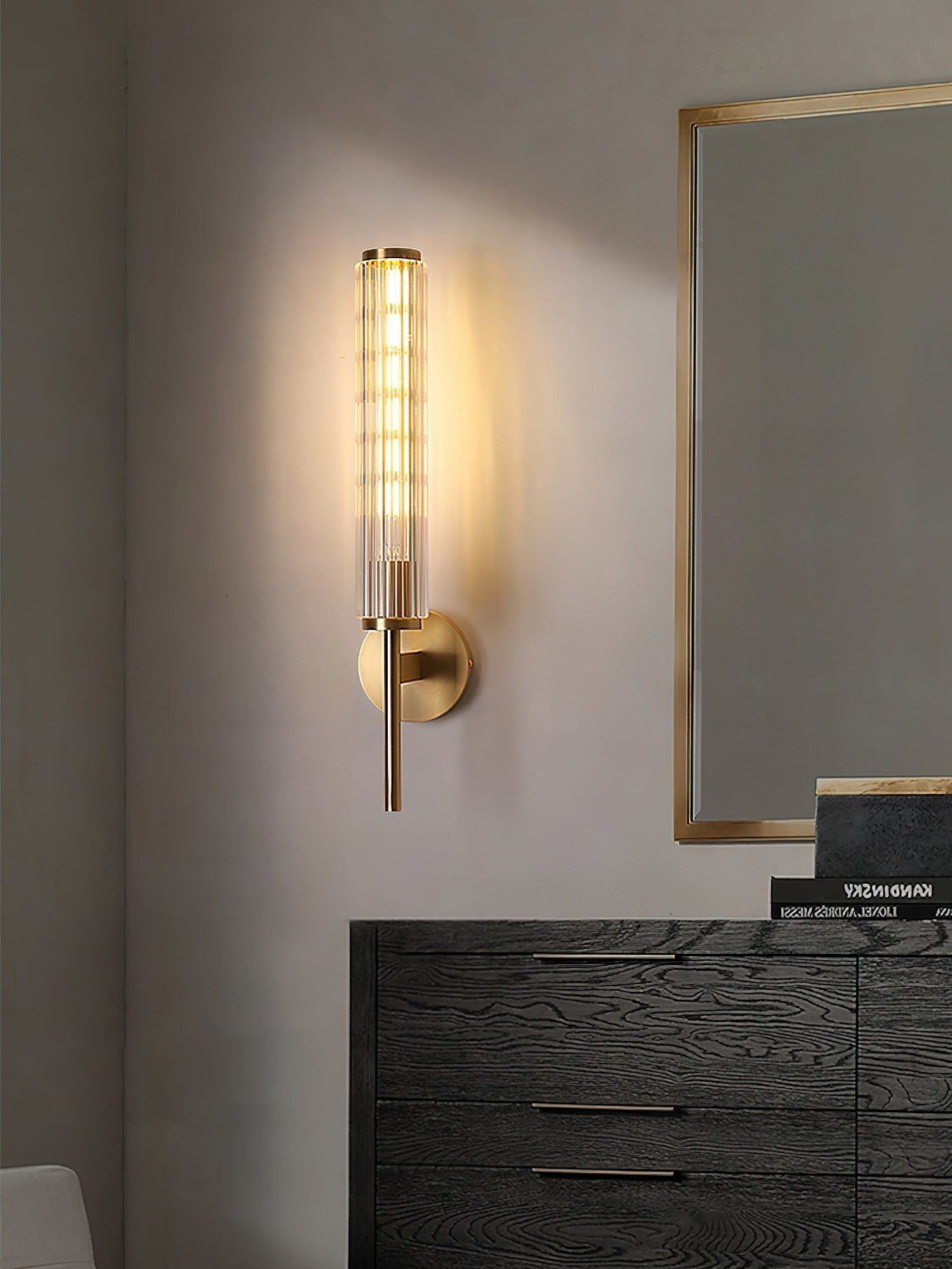 Glass Linear Brass Wall Light Wall lamp