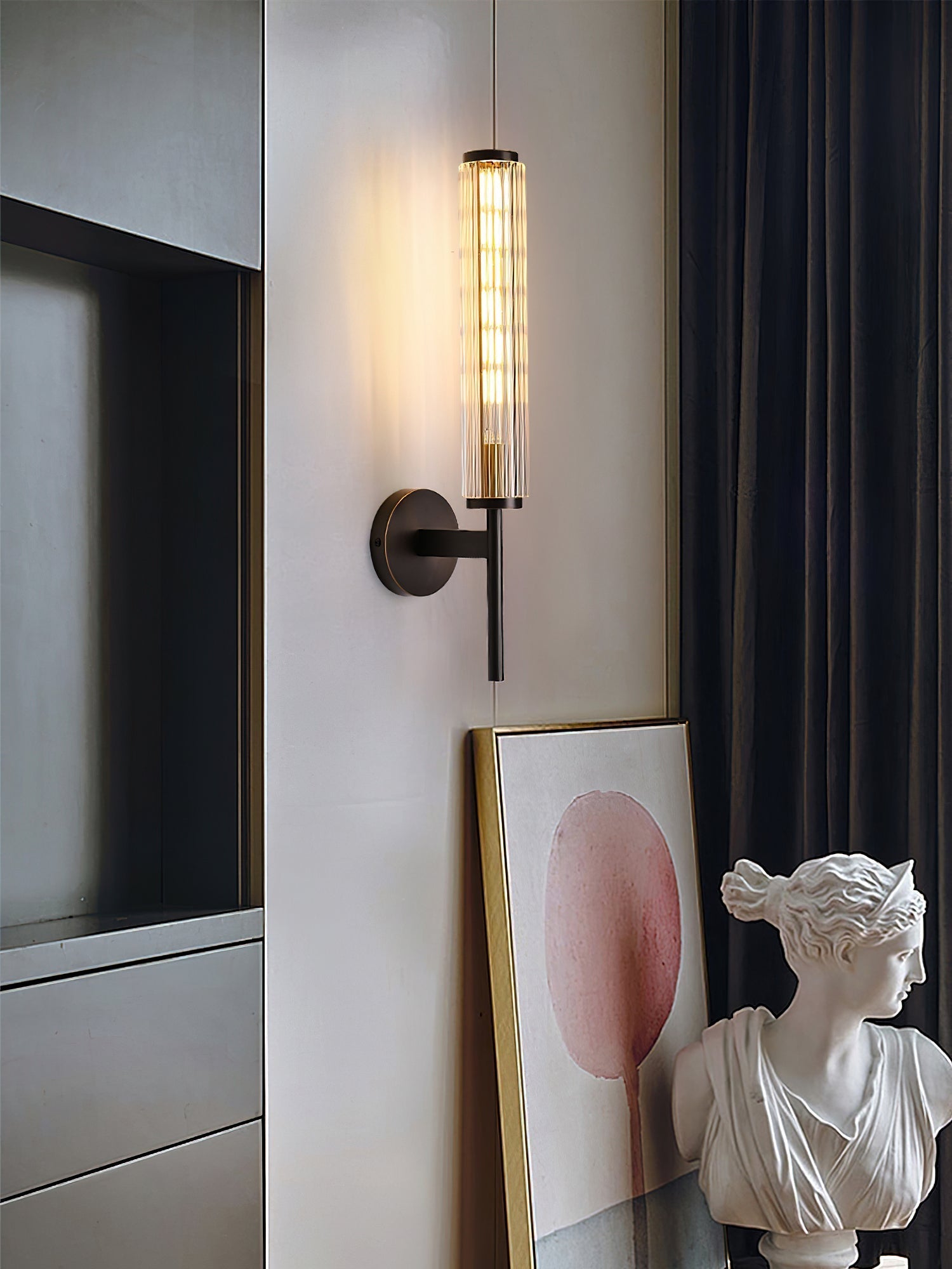 Glass Linear Brass Wall Light Wall lamp