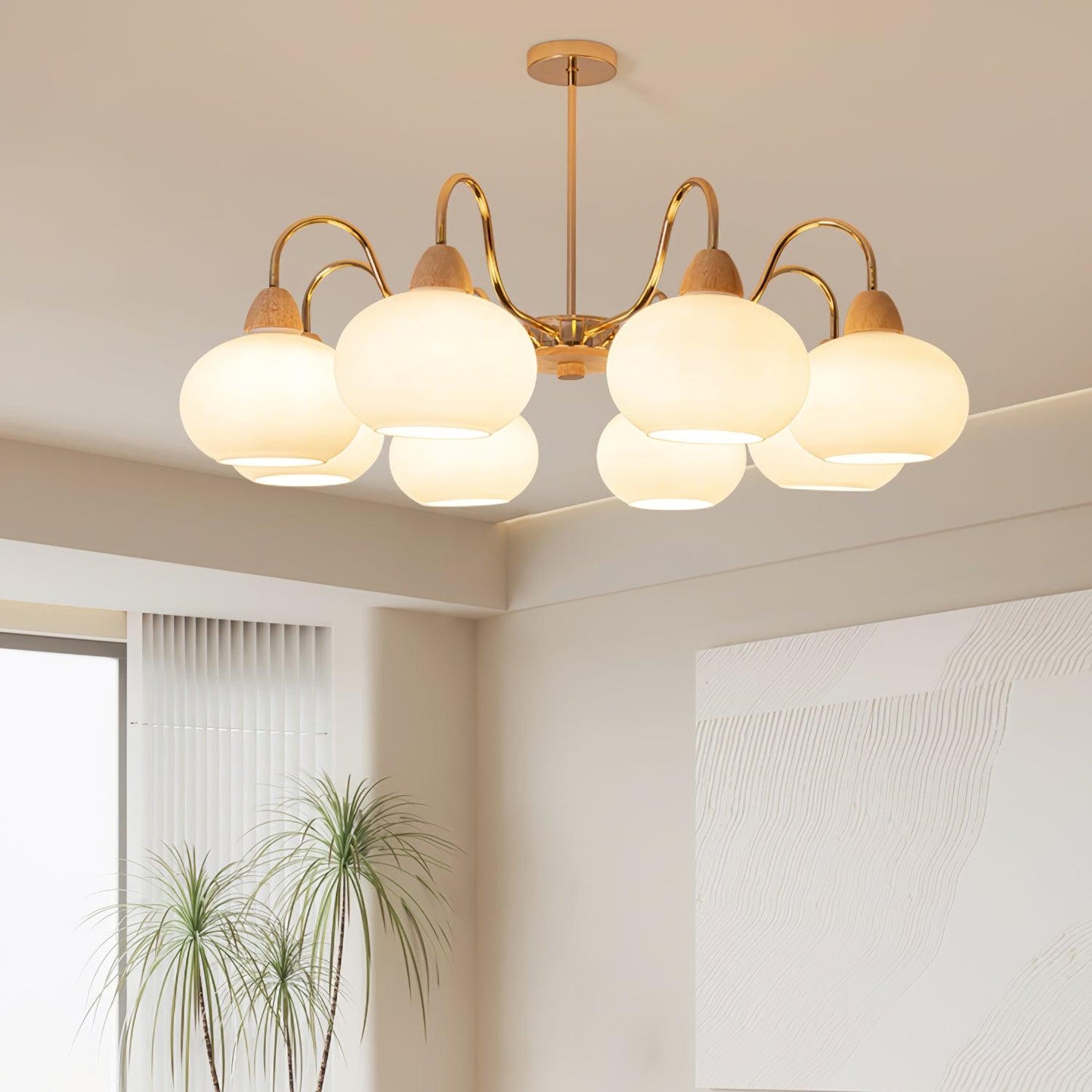 Glass Persimmon Chandelier Chandelier