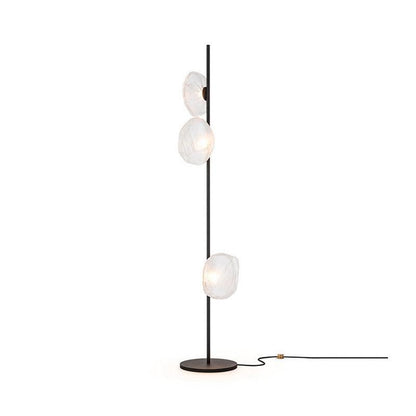 Glass Mesh Petals Floor Lamp 3 heads ? 13.8″ x H 70.9″ / Dia 35cm x H 180cm / Black + Clear / US plug Floor lamp