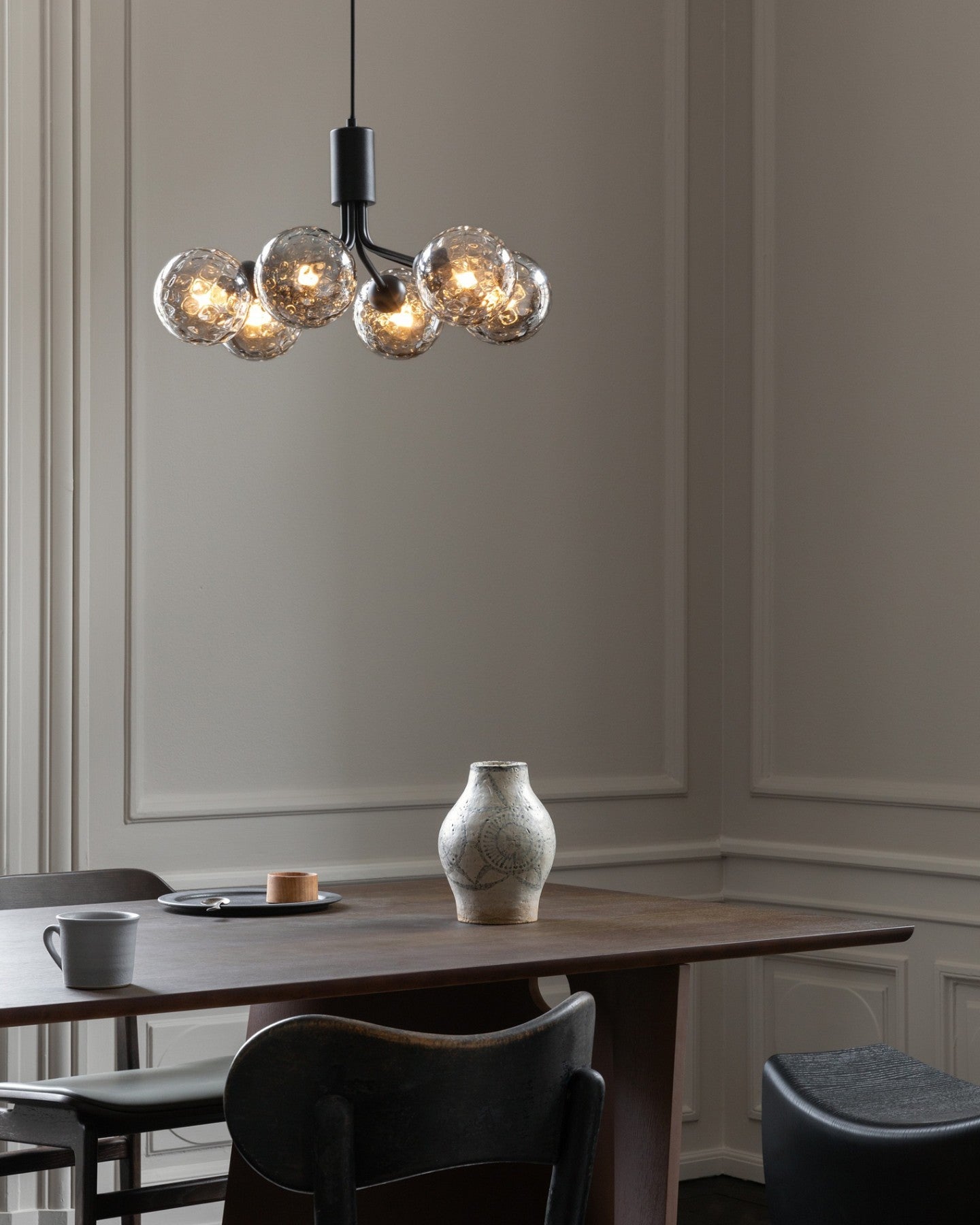 Glass Sphere Cluster Chandelier Chandelier