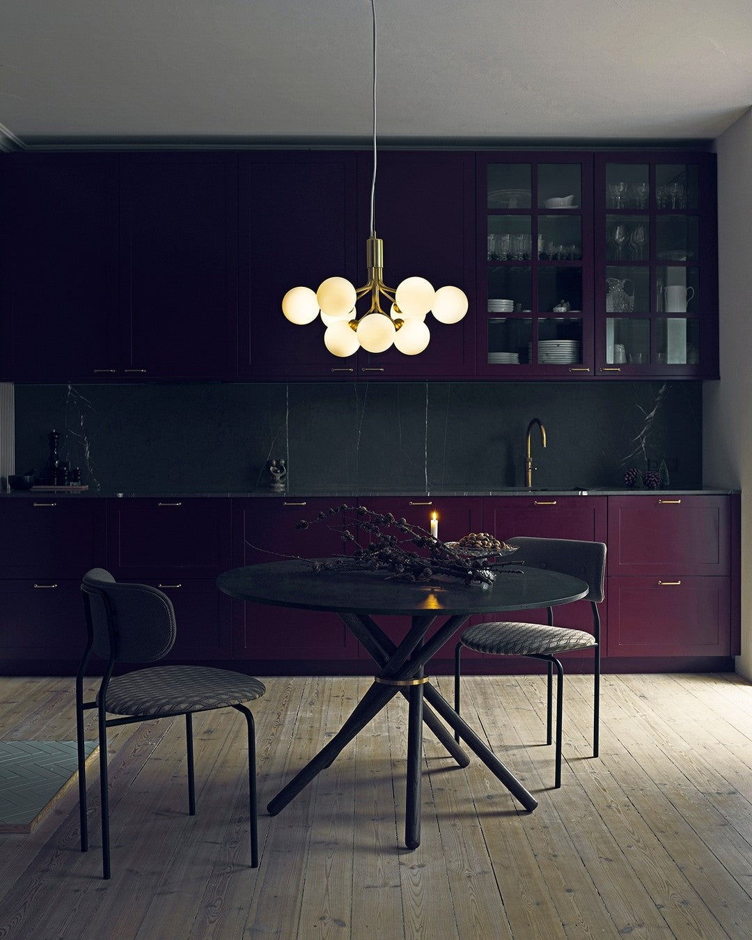 Glass Sphere Cluster Chandelier Chandelier