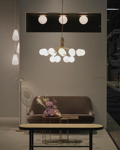 Glass Sphere Cluster Chandelier Chandelier