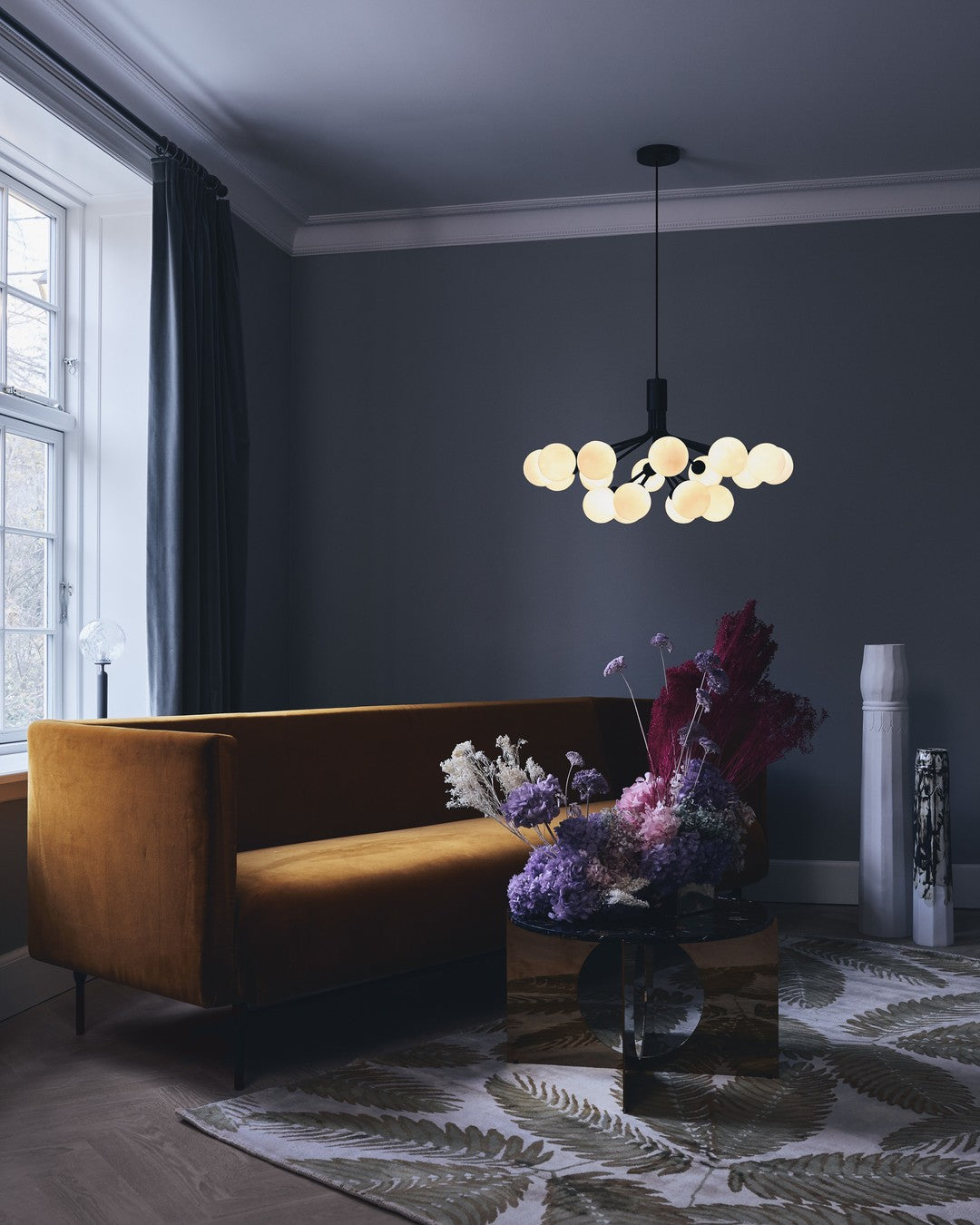 Glass Sphere Cluster Chandelier Chandelier