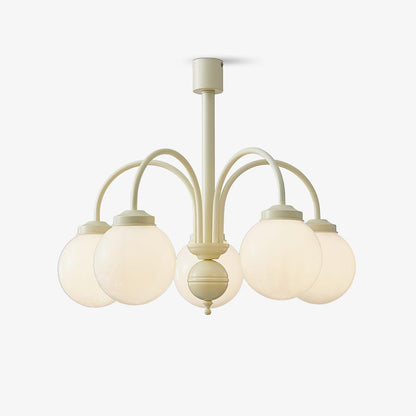 Cream Glass Sphere Chandelier Chandelier