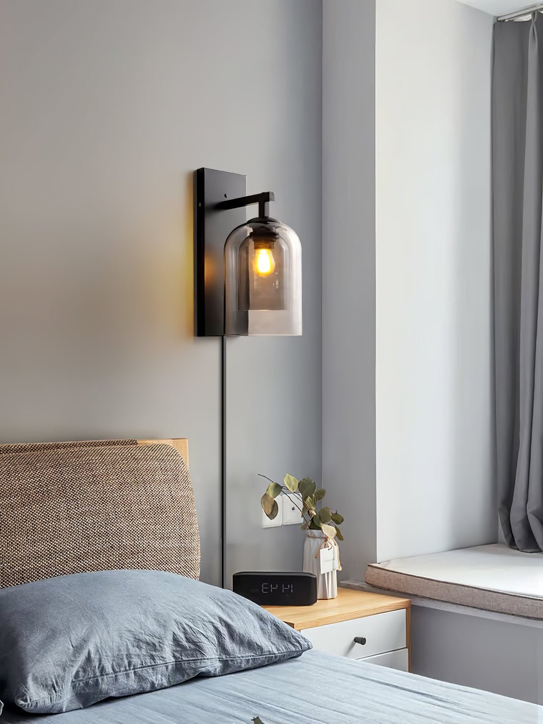 Glass Tubular Plug-in Wall Lamp Wall lamp