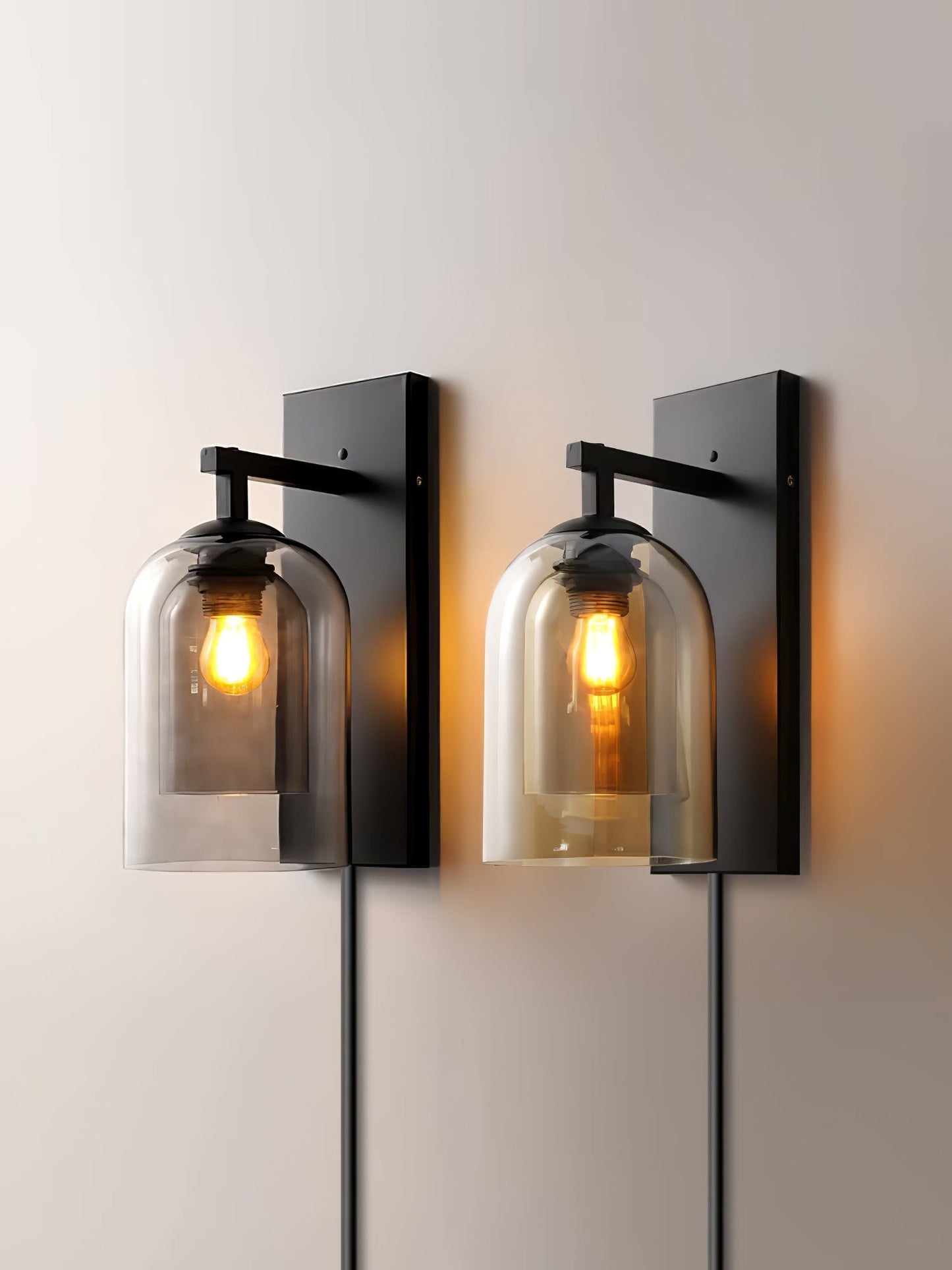 Glass Tubular Plug-in Wall Lamp Wall lamp