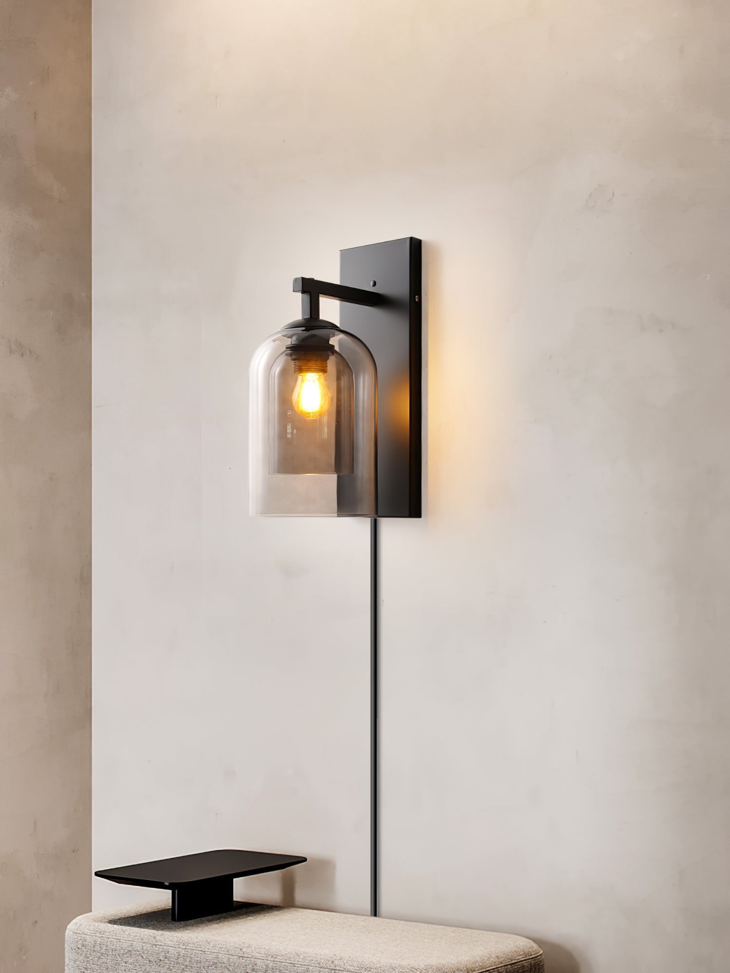 Glass Tubular Plug-in Wall Lamp Wall lamp