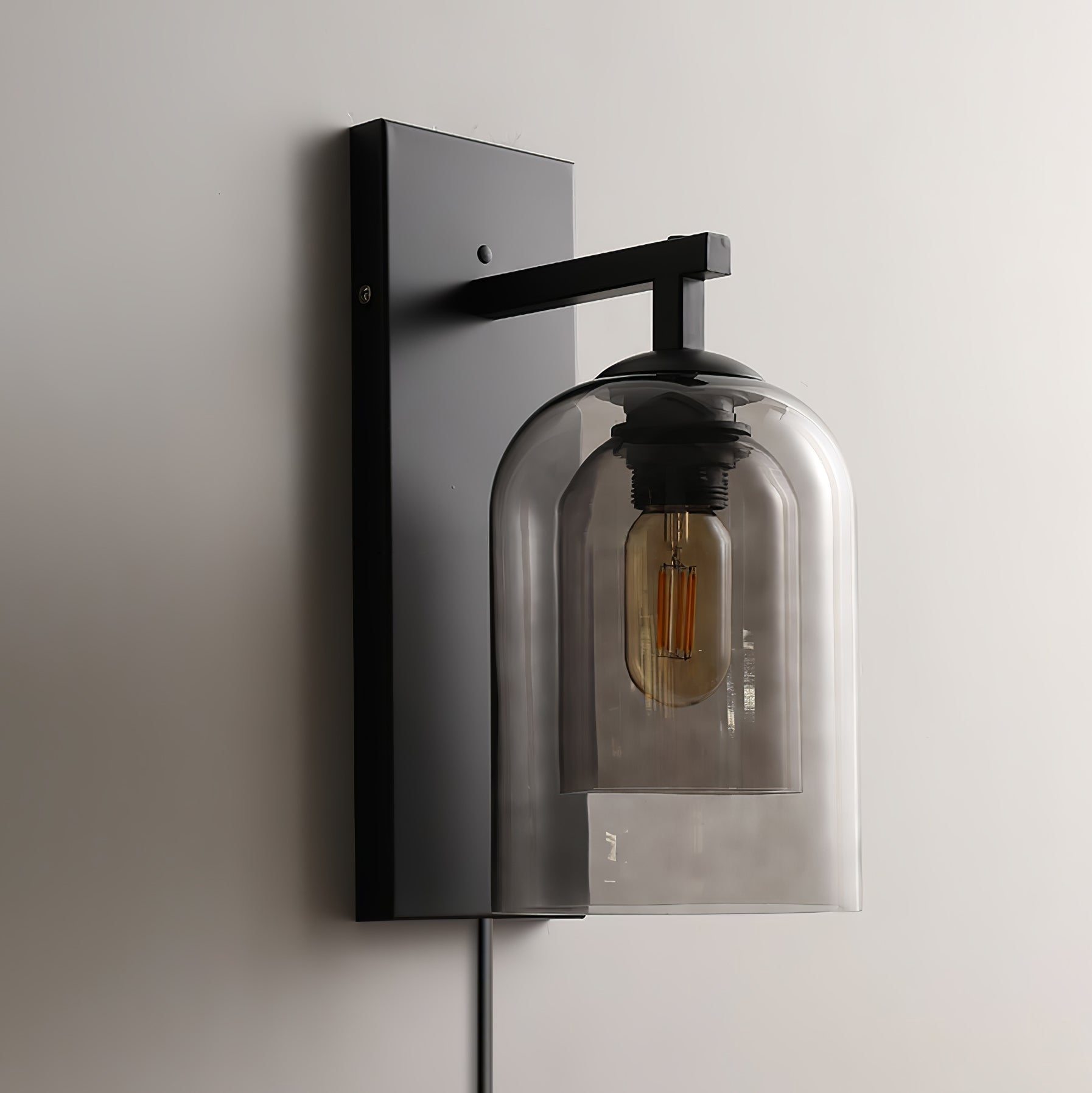 Glass Tubular Plug-in Wall Lamp Wall lamp