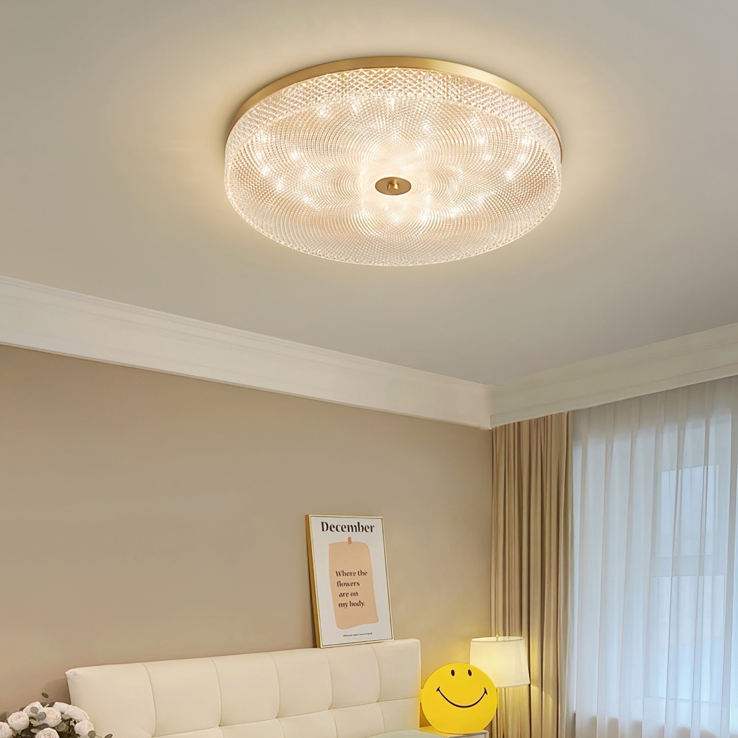 Glimmering Striped Ceiling Light Ceiling lamp