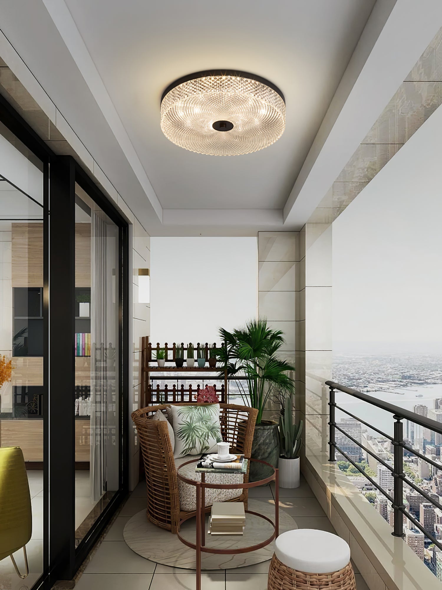 Glimmering Striped Ceiling Light Ceiling lamp