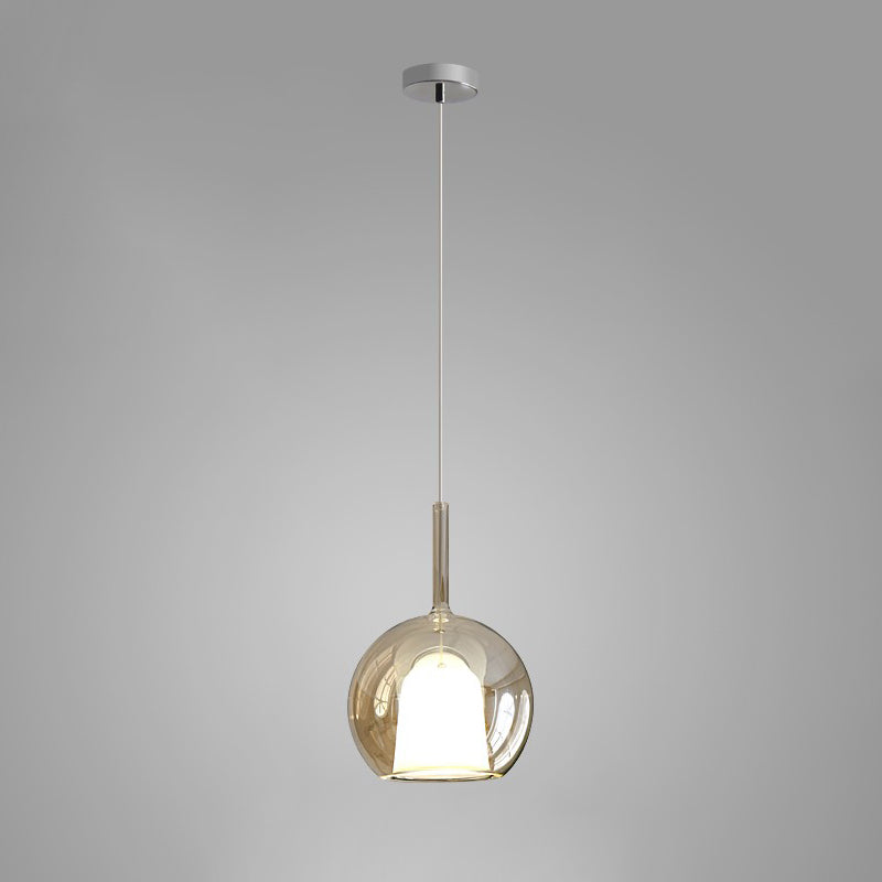 Glo Pendant Light ? 9.8″ x H 16.9″ / Dia 25cm x H 43cm / Light Amber Pendant light
