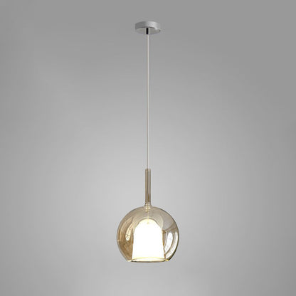 Glo Pendant Light ? 9.8″ x H 16.9″ / Dia 25cm x H 43cm / Light Amber Pendant light