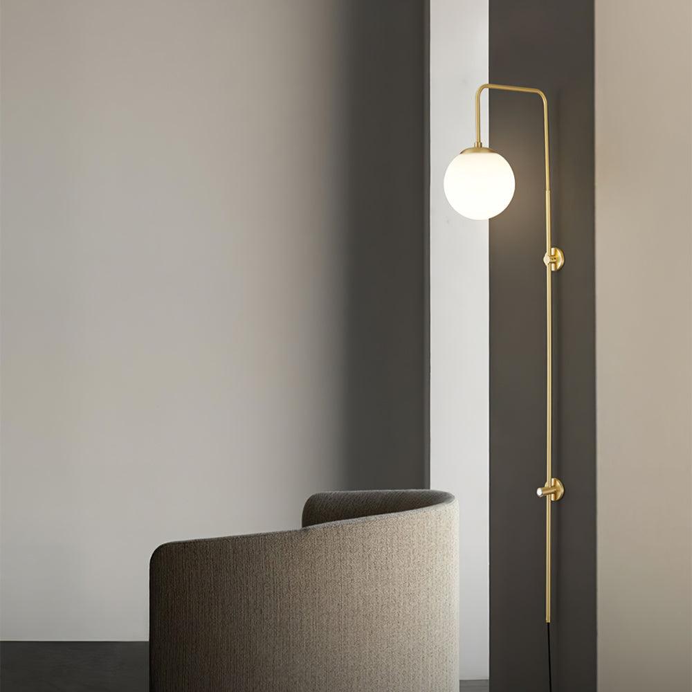 Globe Brass Plug-in Wall Sconce Wall lamp