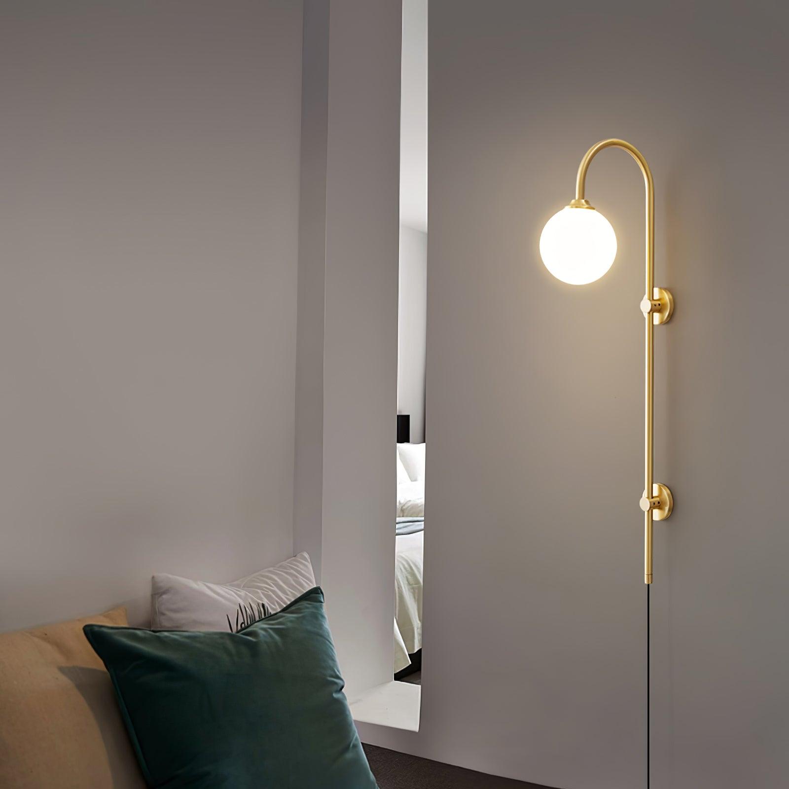 Globe Brass Plug-in Wall Sconce Wall lamp