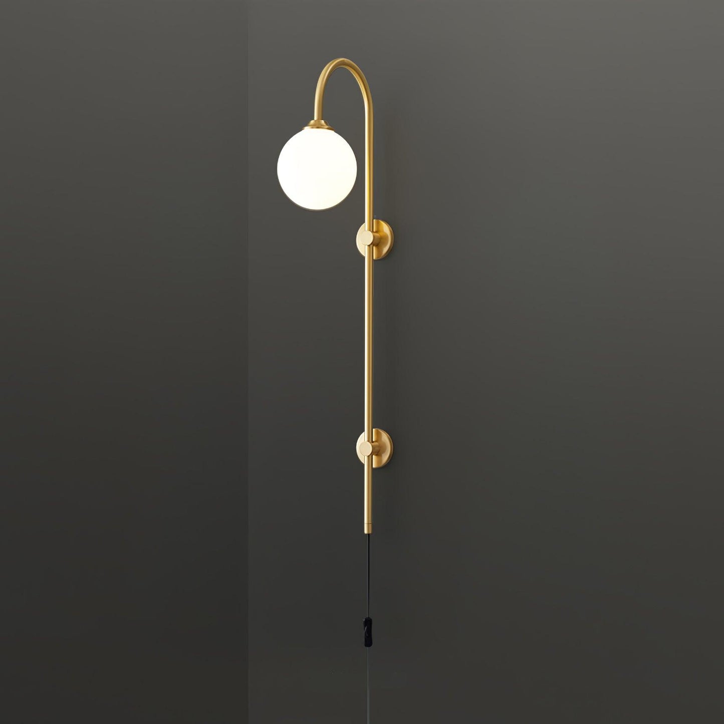 Globe Brass Plug-in Wall Sconce Wall lamp