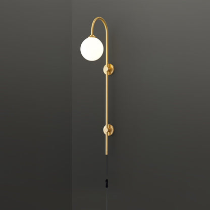 Globe Brass Plug-in Wall Sconce Wall lamp