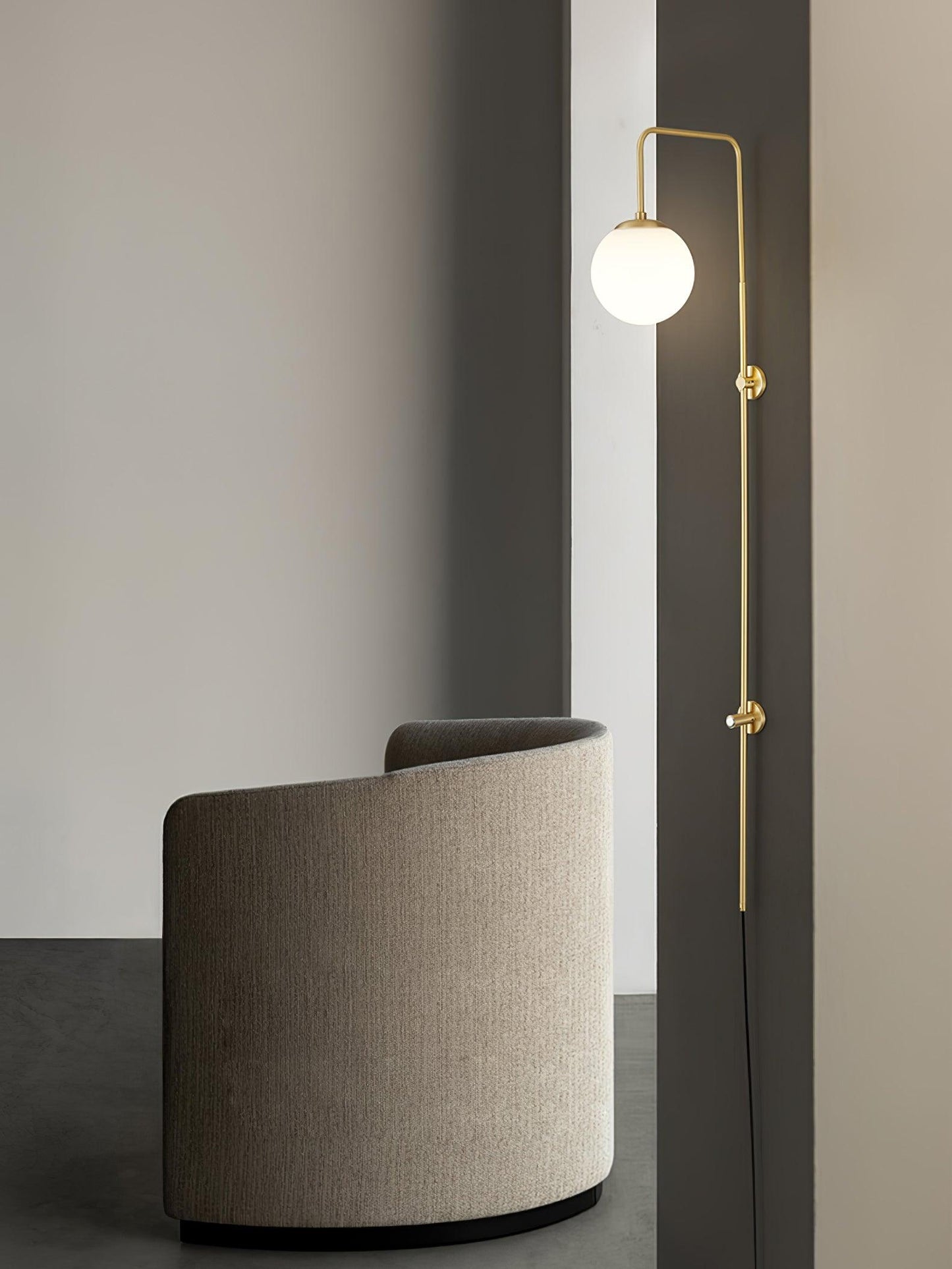 Globe Brass Plug-in Wall Sconce Wall lamp
