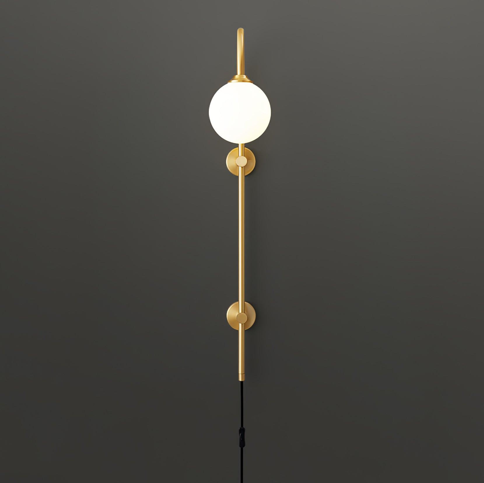 Globe Brass Plug-in Wall Sconce Wall lamp
