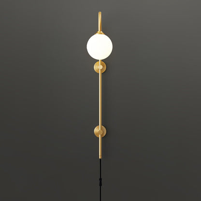 Globe Brass Plug-in Wall Sconce Wall lamp