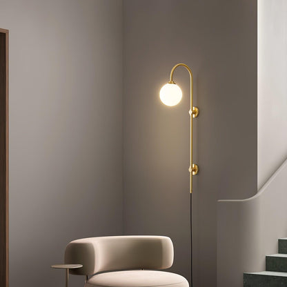 Globe Brass Plug-in Wall Sconce Wall lamp