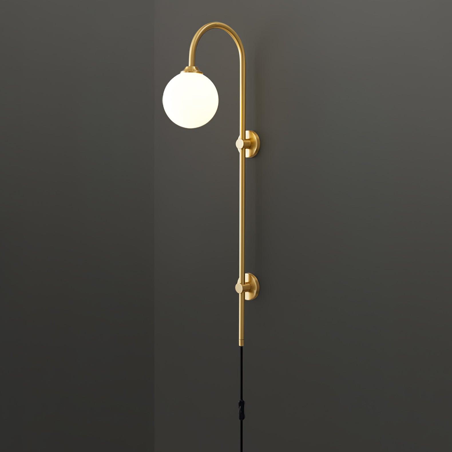 Globe Brass Plug-in Wall Sconce Wall lamp