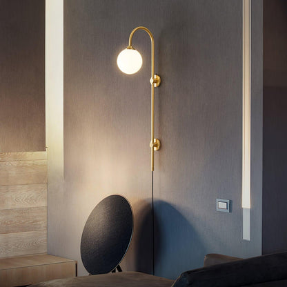 Globe Brass Plug-in Wall Sconce Wall lamp