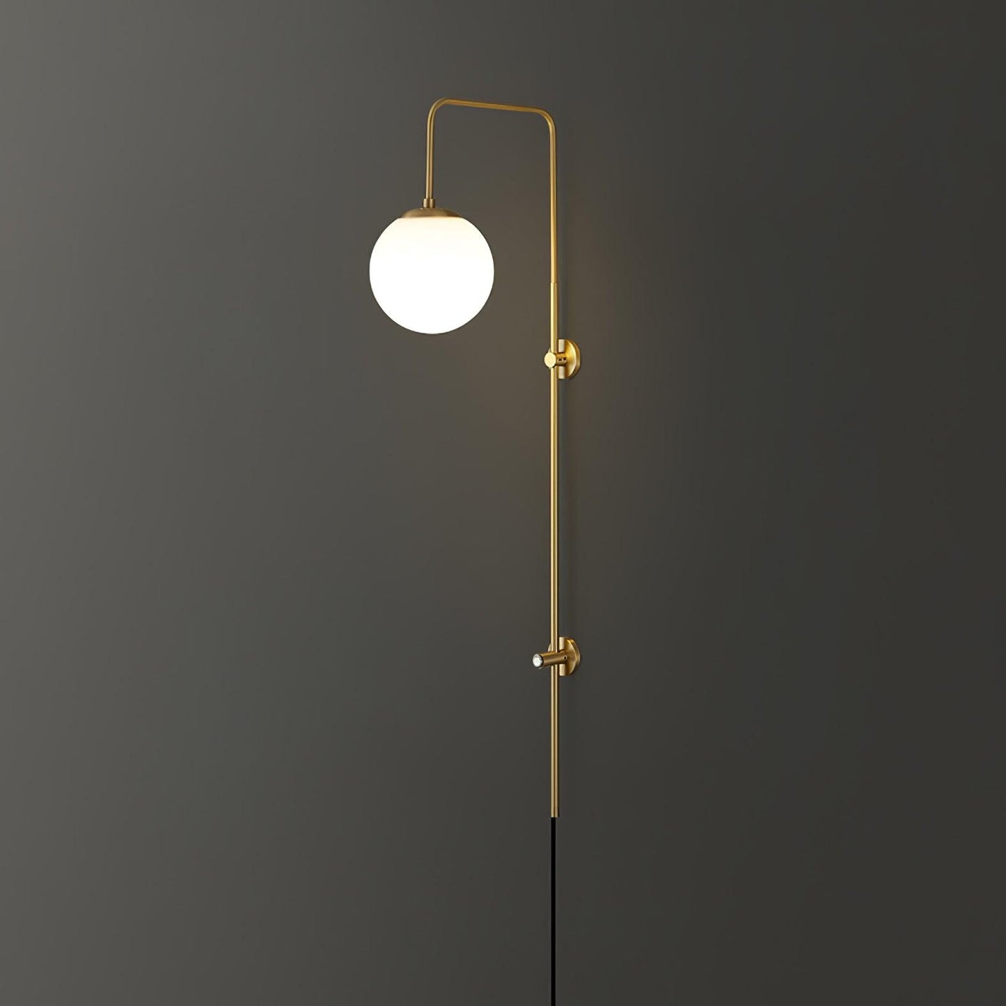 Globe Brass Plug-in Wall Sconce Wall lamp
