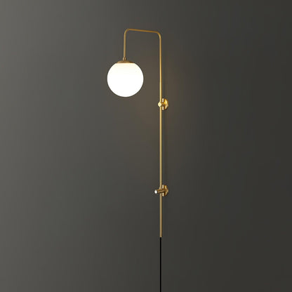 Globe Brass Plug-in Wall Sconce Wall lamp