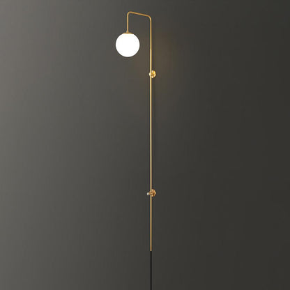 Globe Brass Plug-in Wall Sconce Wall lamp