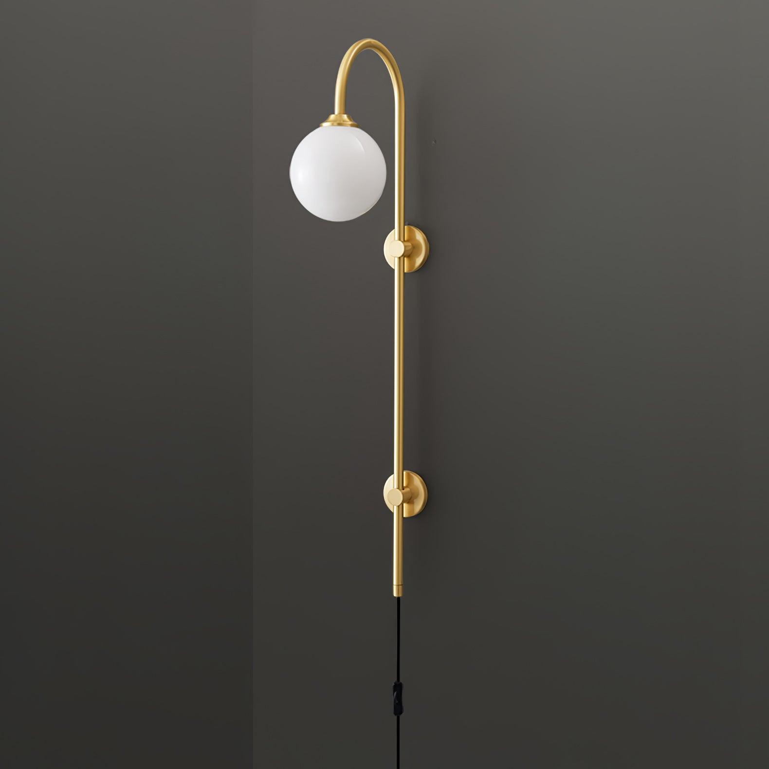 Globe Brass Plug-in Wall Sconce Wall lamp
