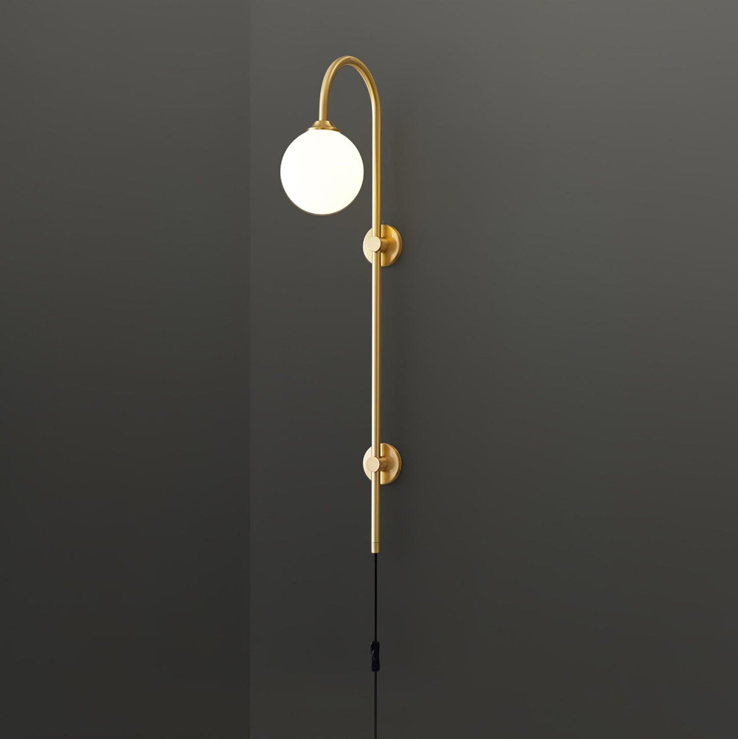 Globe Brass Plug-in Wall Sconce Wall lamp