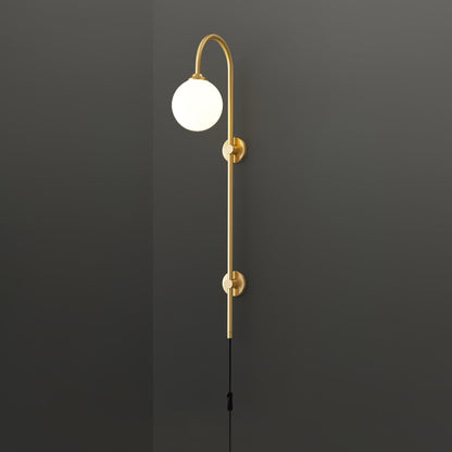 Globe Brass Plug-in Wall Sconce Wall lamp