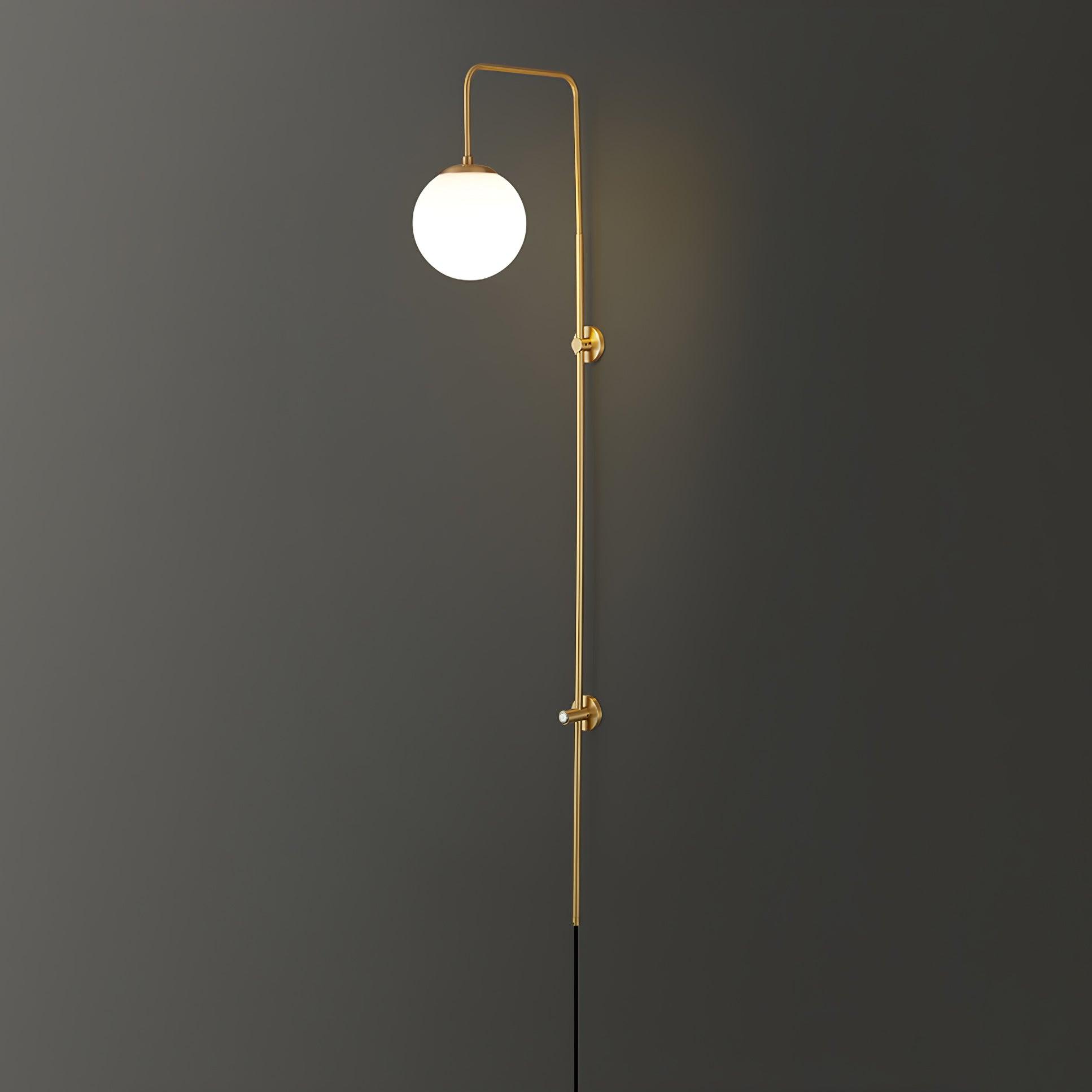 Globe Brass Plug-in Wall Sconce Wall lamp