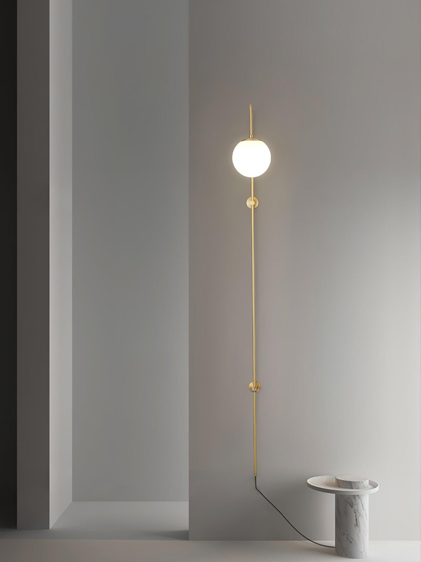 Globe Brass Plug-in Wall Sconce Wall lamp