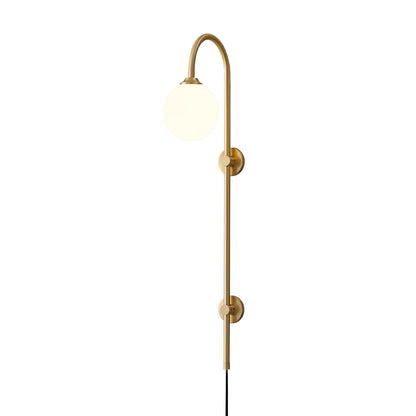 Globe Brass Plug-in Wall Sconce Wall lamp