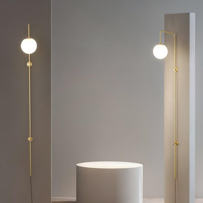 Globe Brass Plug-in Wall Sconce Wall lamp