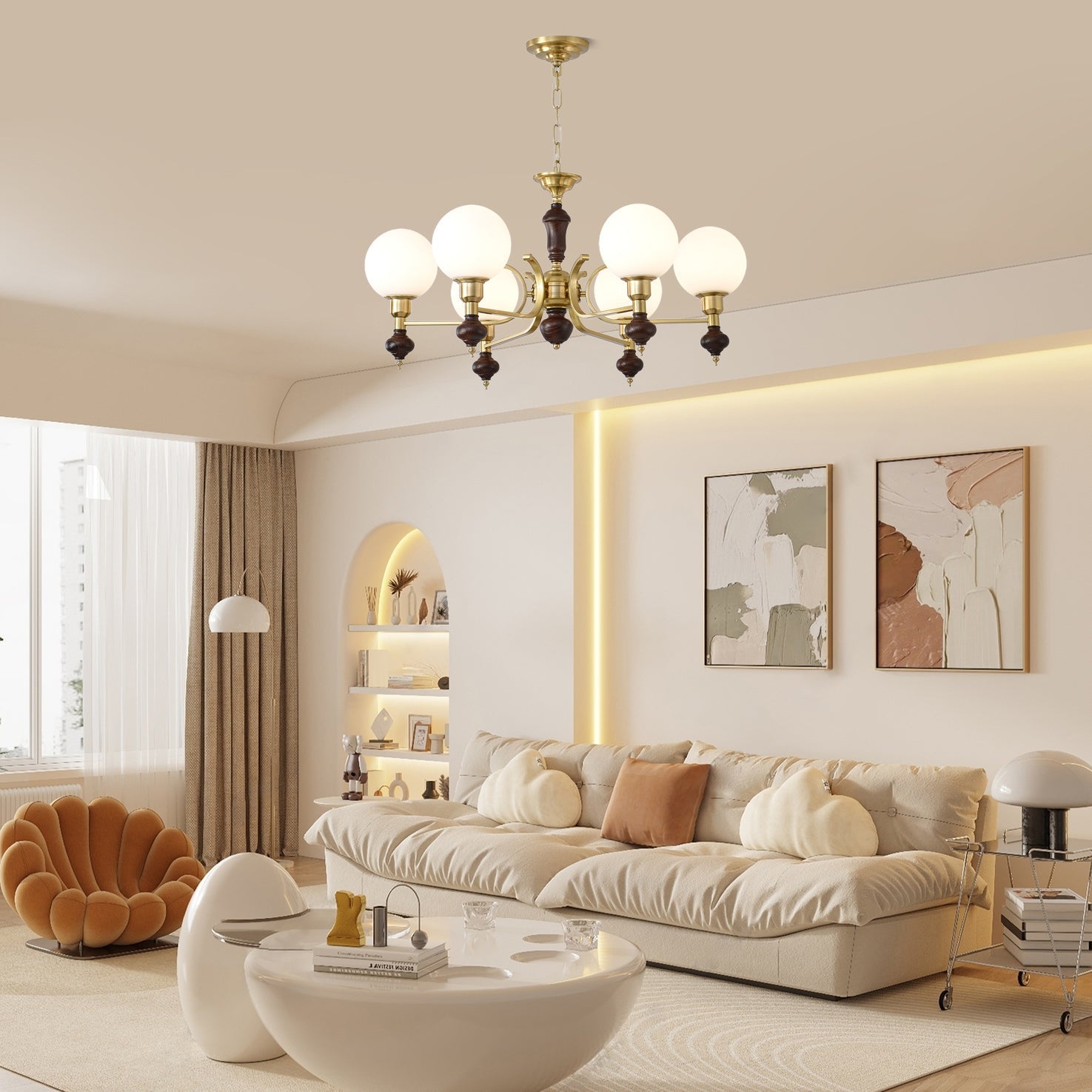 Globe Orb Chandelier Chandelier