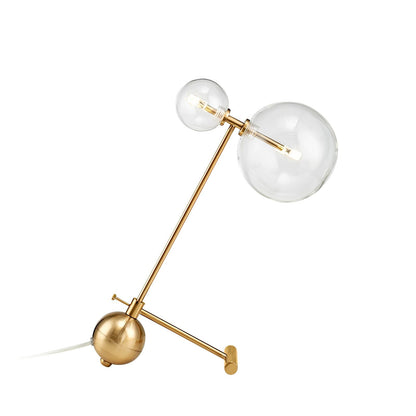 Gold Pearl Table Lamp Dia 13.8″ x H 16.9″ / Dia 35cm x H 43cm / US Plug / Gold & Clear glass Table lamp