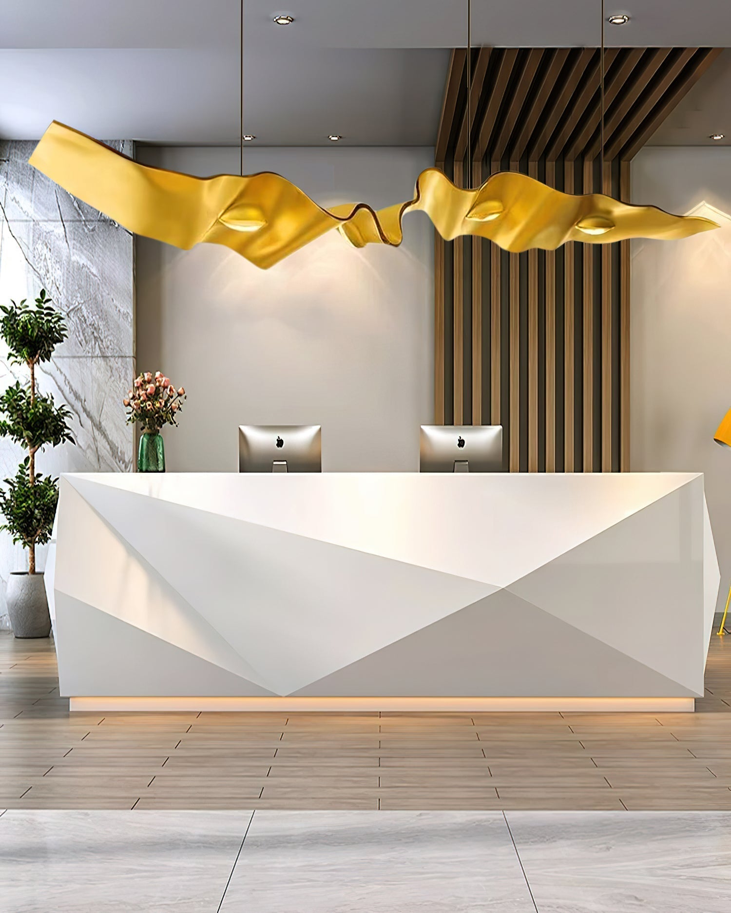 Gold Ribbon Chandelier Pendant light