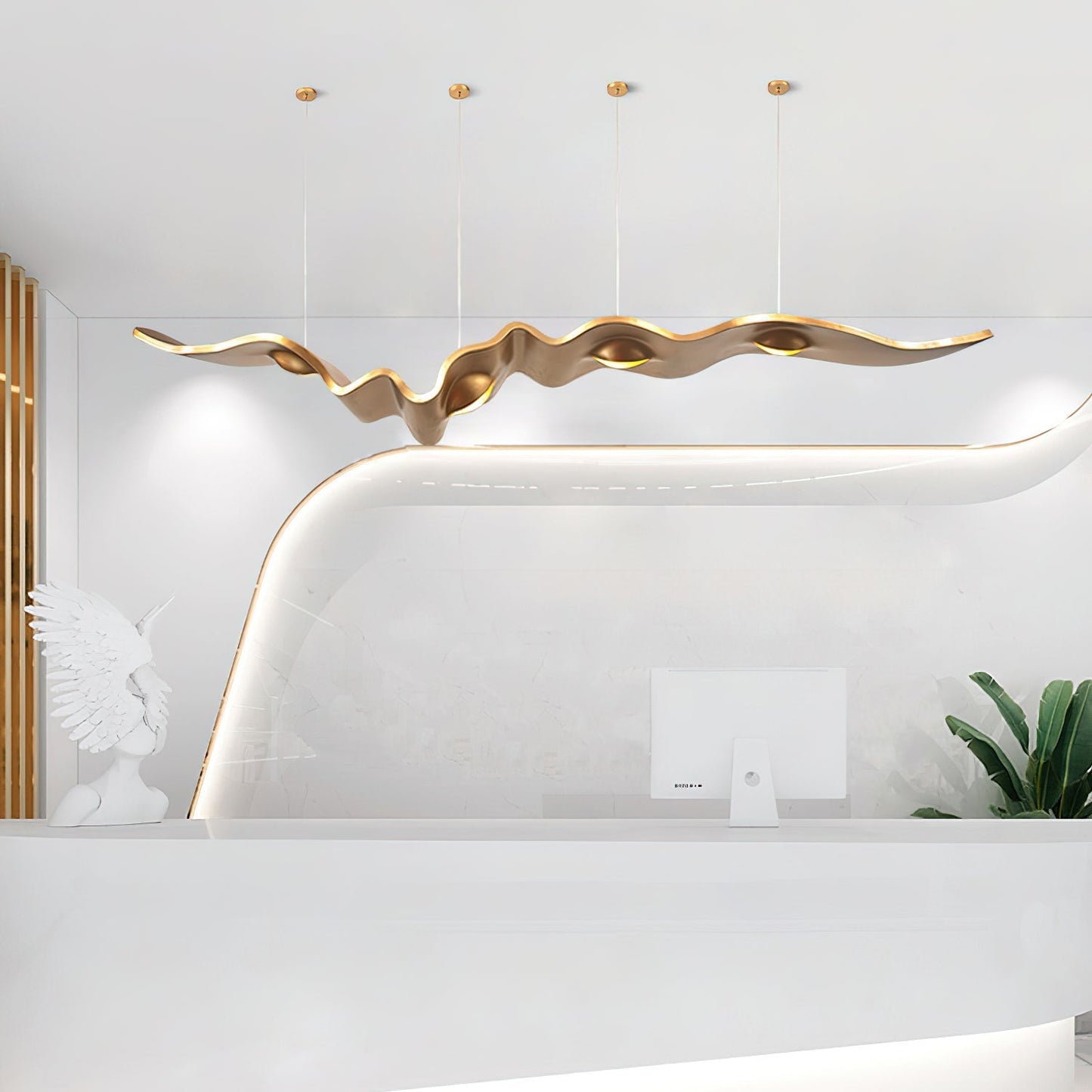 Gold Ribbon Chandelier Pendant light