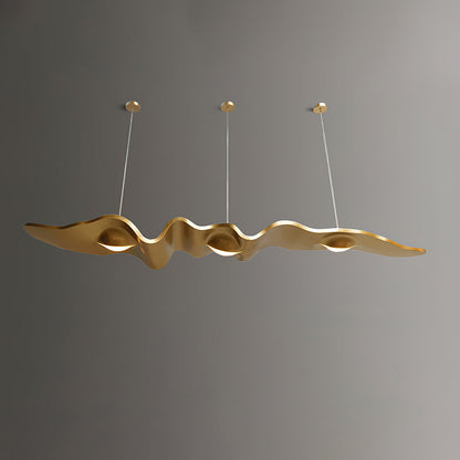 Gold Ribbon Chandelier Dia 63.8″ x H 59″ / Dia 160cm x H 150cm / Gold / Warm Light Pendant light