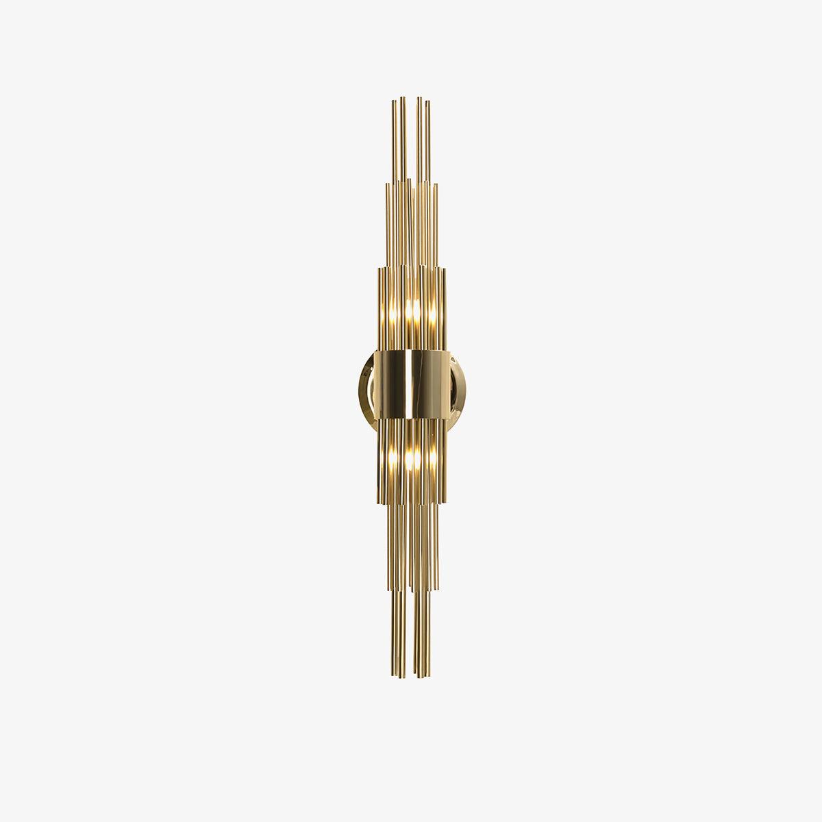 Gold Streamline Wall Lamp Dia 12cm x H 60cm / ? 4.7″ x H 23.6″ / Gold Wall lamp
