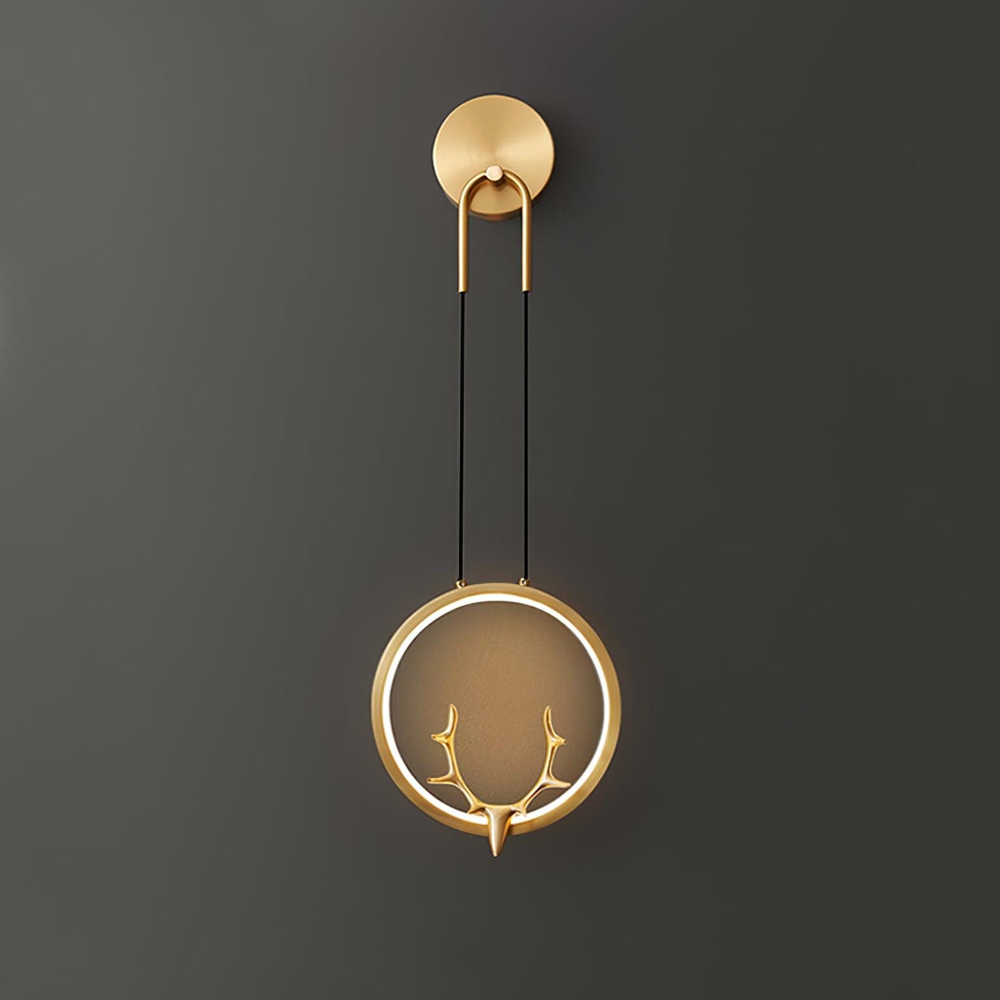 Golden Antler Wall Light L 7.9″ x W 3.2″ x H 15″ / L 20cm x W 8cm x H 38cm / Brass / Three-color changing light Wall