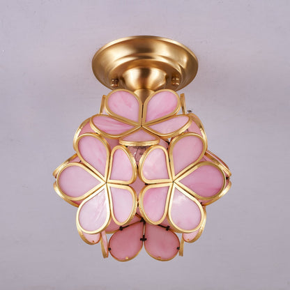 Golden Bloom Ceiling Light ? 7.9″ x H 7.9″ / Pink & Brass 1001 Ceiling lamp