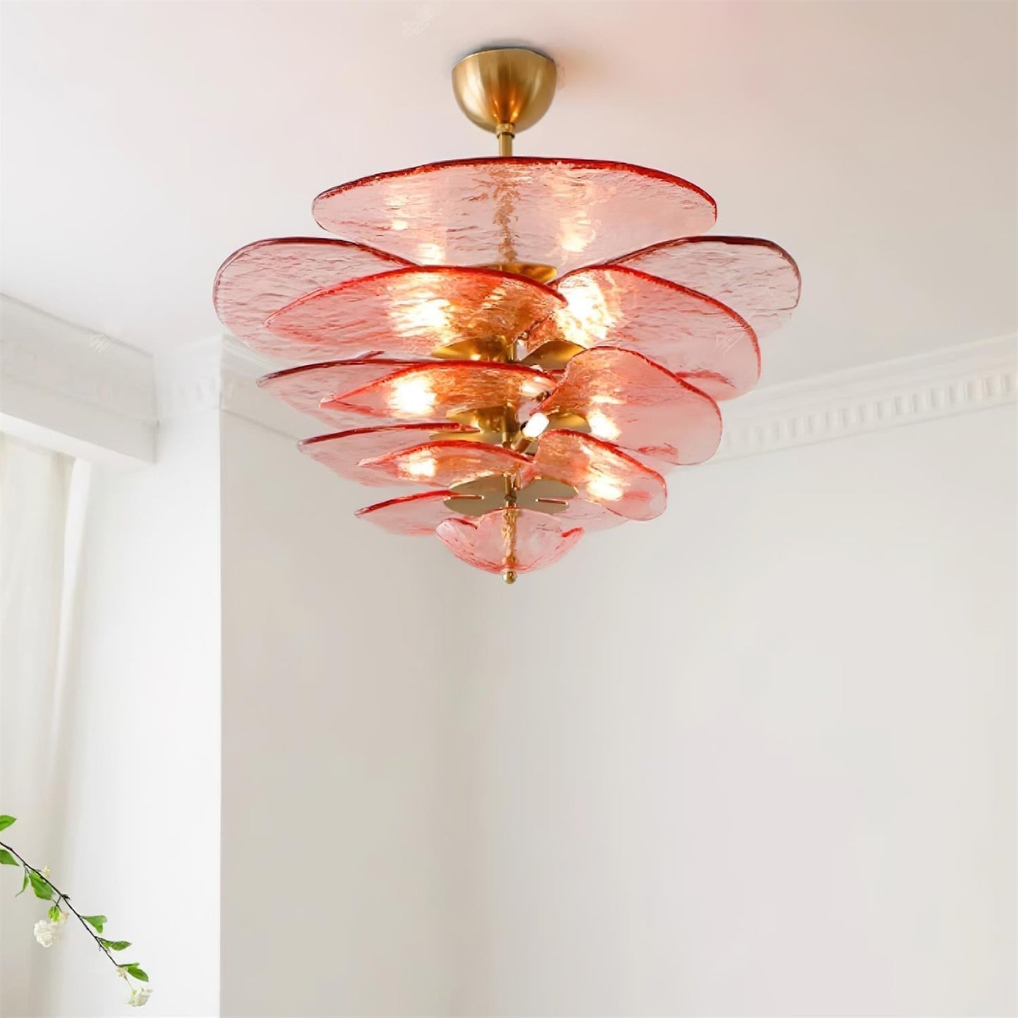 Petals Gold Murano Chandelier 1001 Chandelier