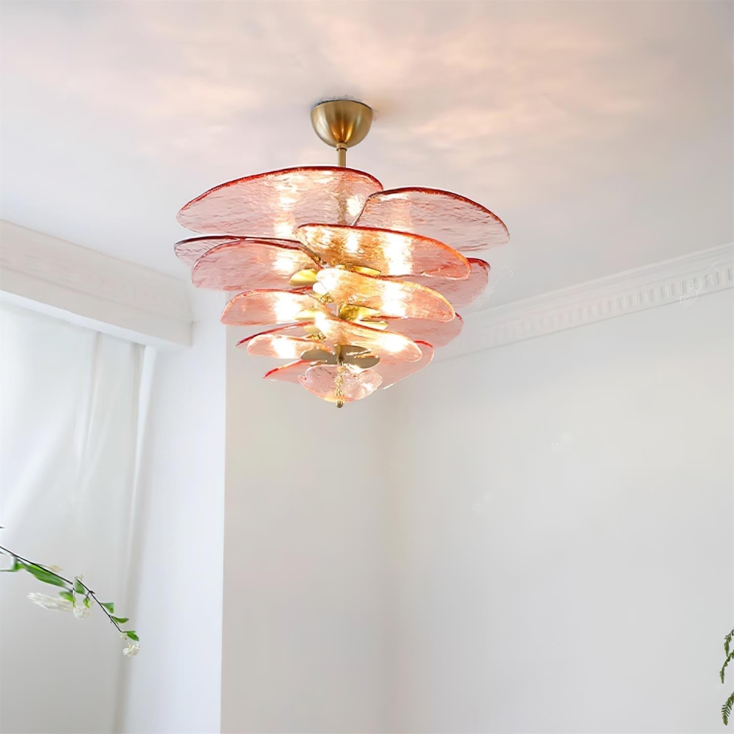 Petals Gold Murano Chandelier 1001 Chandelier